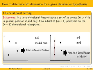 Vc dimension in Machine Learning | PPT