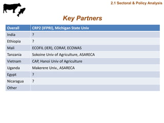 Update on value chain development theme