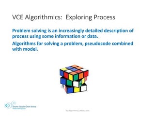 VCE Algorithmics HESS | PPTX