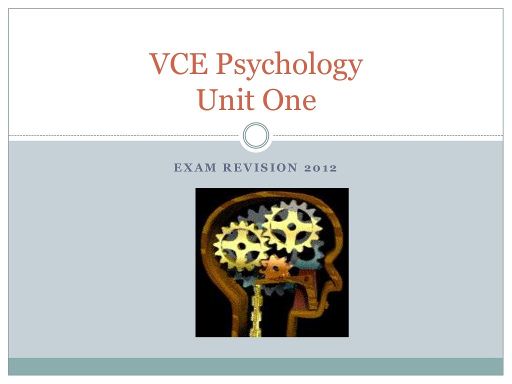 Vce psychology exam revision unit 1