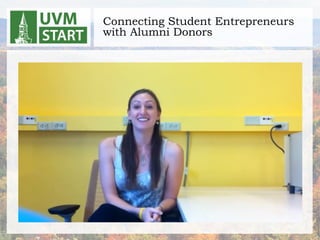 Connecting Student Entrepreneurs
with Alumni Donors
 