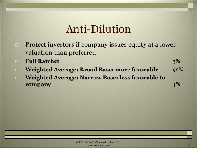 Anti dilutive stock options