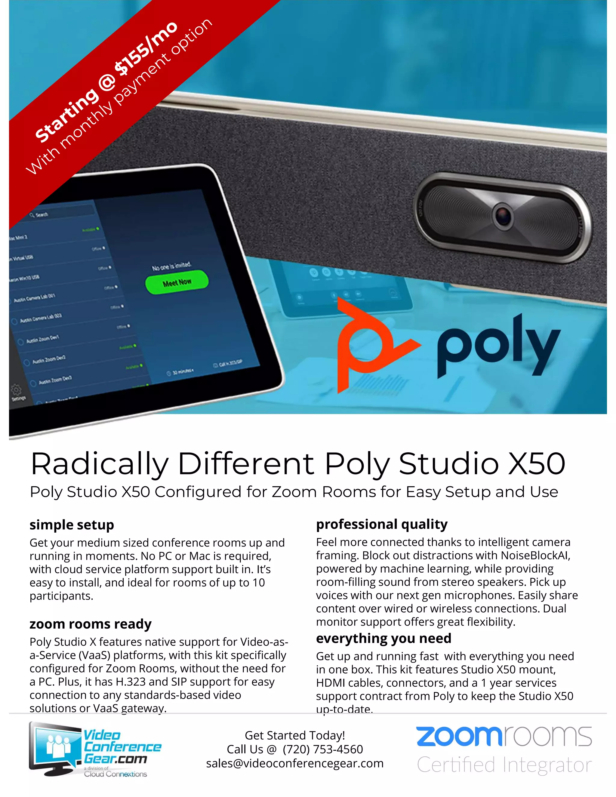 Kit of the Day from Video Conference Gear featuring the Poly Studio X50