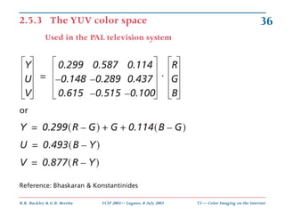 2.5.3 The YUV color space                                                                     36
            Used in the P...
