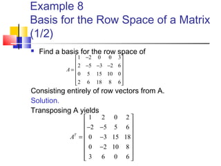Null space, Rank and nullity theorem | PPT