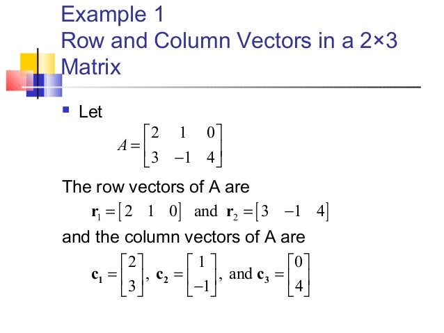 null vector example null vector example