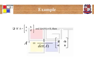Inverse of a Matrix | PPTX