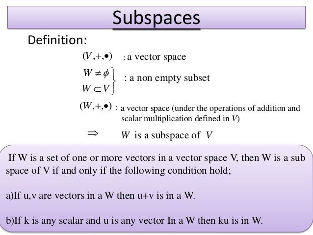 complementary subspace definition in math