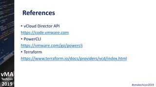 Managing a vCloud Director virtual datacenter using code | PPT