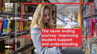 Sensitivity: Internal
The never ending
journey: improving
student support
and understanding
 