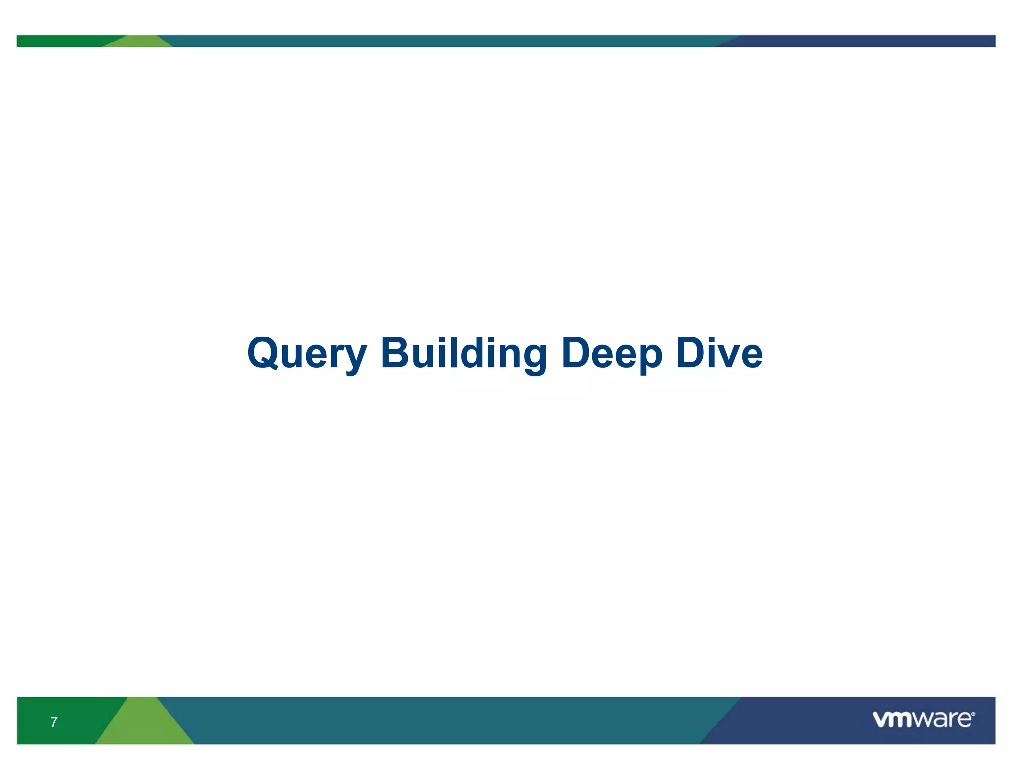 7
Query Building Deep Dive
 