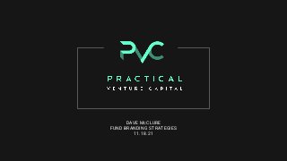 DAVE McCLURE
FUND BRANDING STRATEGIES
11.18.21
 