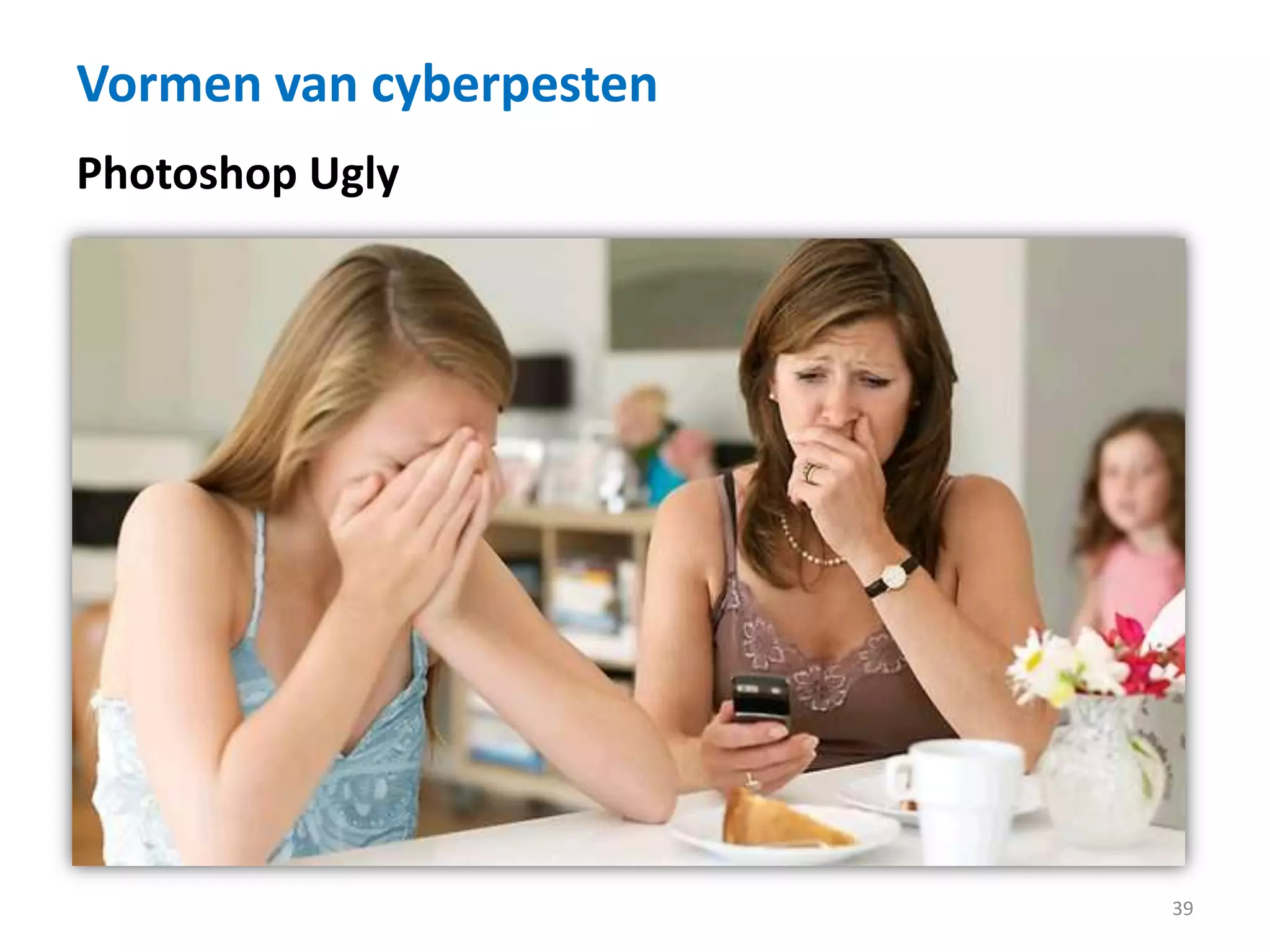 Vormen van cyberpesten
39
Photoshop Ugly
 