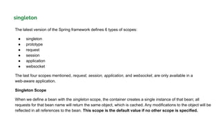 Web Scopes Spring 🍃🎓 SPRING CERTIFICATION — TEST YOURSELF (3 QUESTIONS IN THE CAROUSEL) 🚀 ...