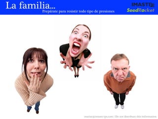 La familia...
         Prepárate para resistir todo tipo de presiones




                                   marias@imaste-ips.com / Do not distribute this information
 