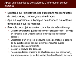 Les activités de l’ILRI en appui aux politiques de développement des filières