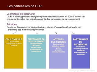 Les activités de l’ILRI en appui aux politiques de développement des filières