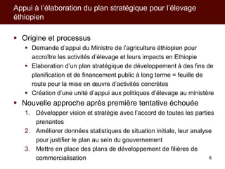 Les activités de l’ILRI en appui aux politiques de développement des filières