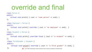 override and final
 
