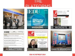 THE
PLATFORMS
EDU VC RETREAT 2014
 