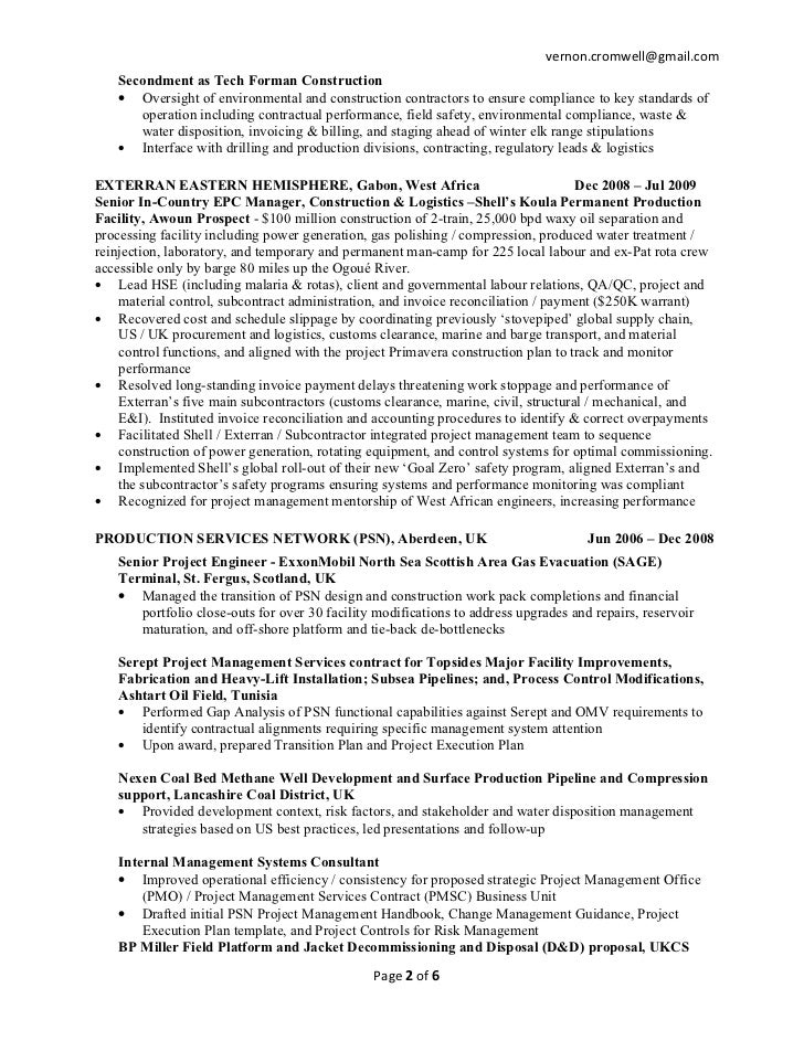 environmental consultant resumes