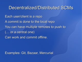 Source Code Management systems | ODP