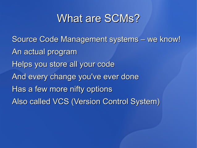 Source Code Management systems | PPT