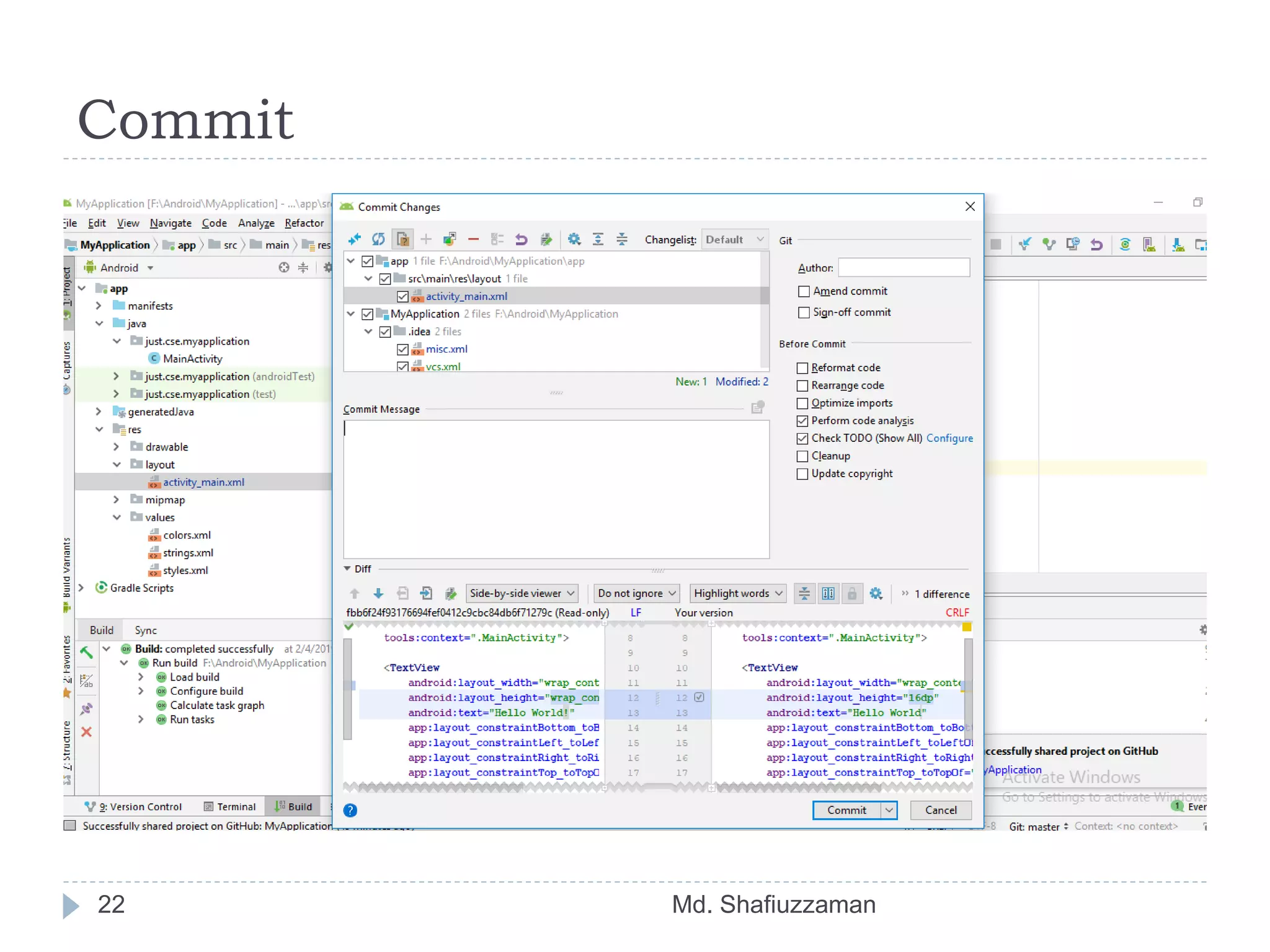 Commit
22 Md. Shafiuzzaman
 