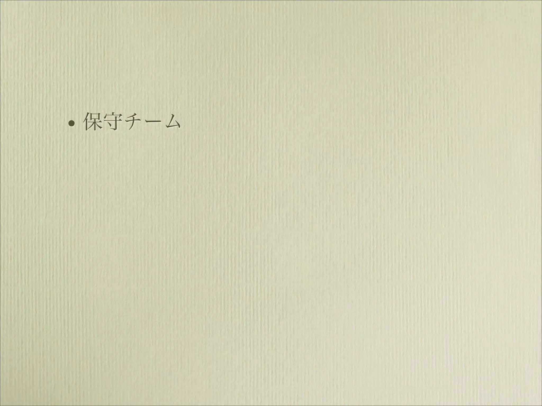 • 保守チーム
 