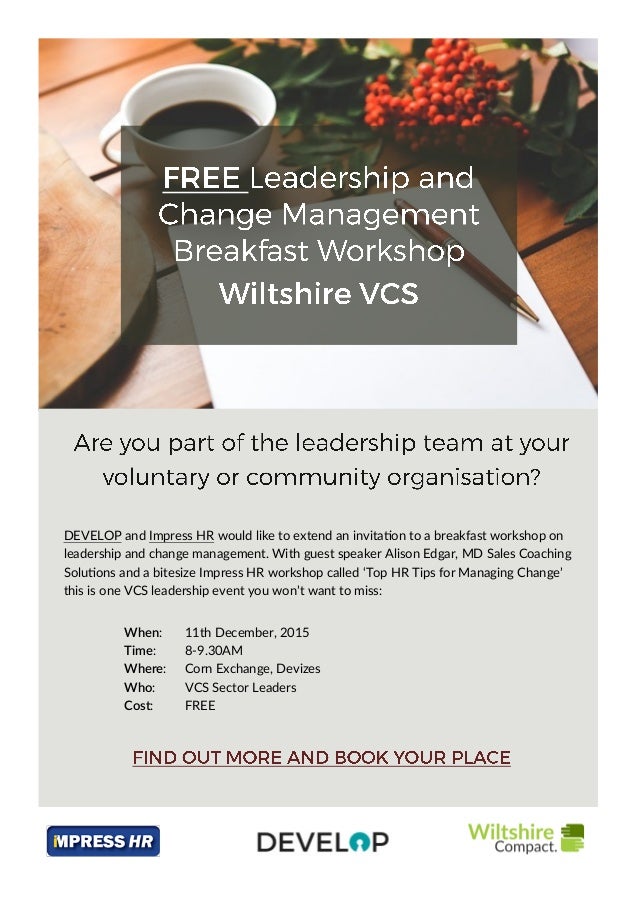 Wiltshire VCS FREE Leadership and Change Management Breakfast