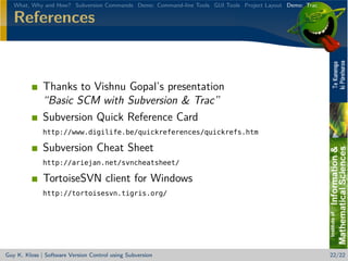 Version Control with Subversion