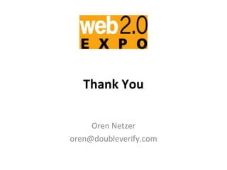 Thank You Oren Netzer [email_address] 