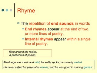 Elements of Poetry: Sound Devices | PPT