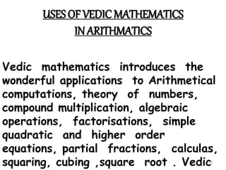 Vedic Math Class 8 vedic maths | PPTX