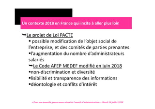 Un contexte 2018 en France qui incite à aller plus loinUn contexte 2018 en France qui incite à aller plus loin
« Pour	une	...