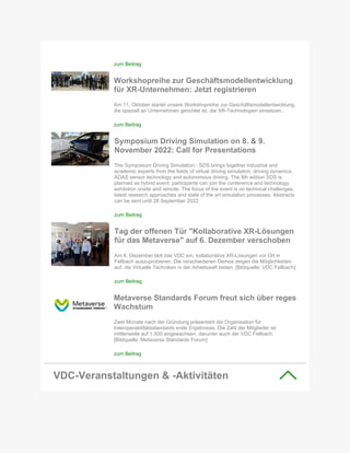 VDC-Newsletter September 2022