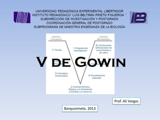 V de Gowin

                        Prof. Ali Vargas
   Barquisimeto. 2013
 