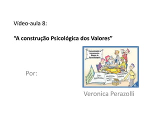Vídeo-aula 8:

“A construção Psicológica dos Valores”




    Por:

                          Veronica Perazolli
 