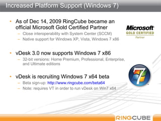 Ringcube Dev Update on vDesk 3.0 | PPT