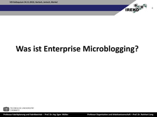 Was ist Enterprise Microblogging?