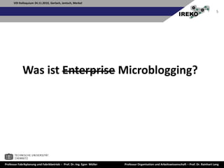 Was ist EnterpriseMicroblogging?