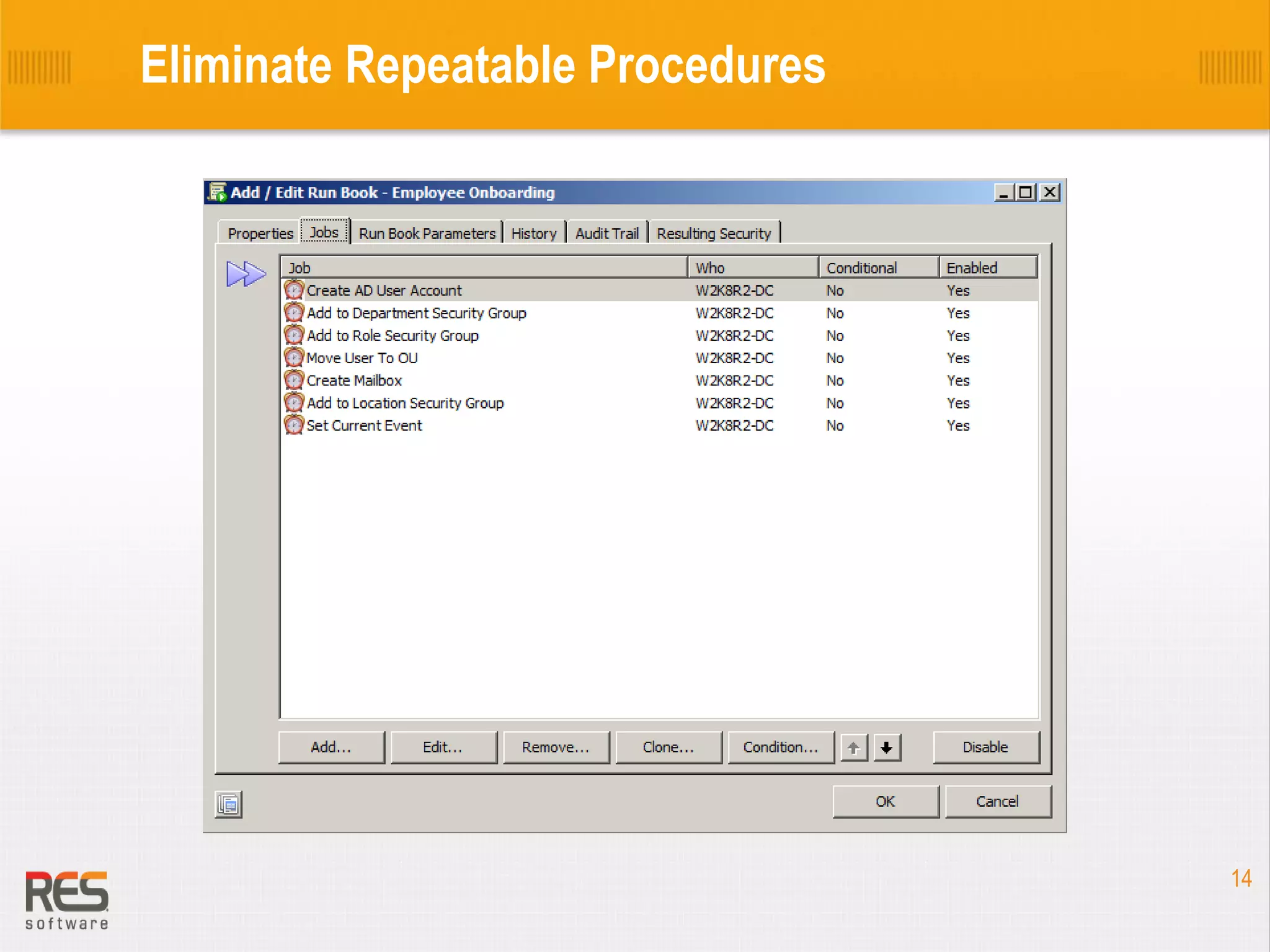 Eliminate Repeatable Procedures

14

 