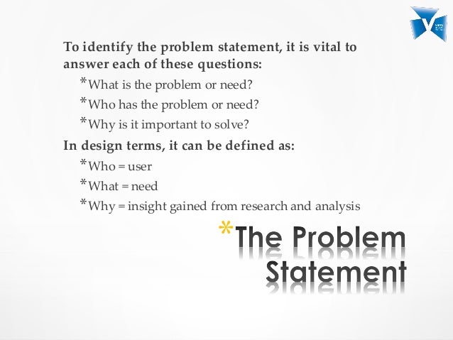 Lecture 3 - Problem Statement