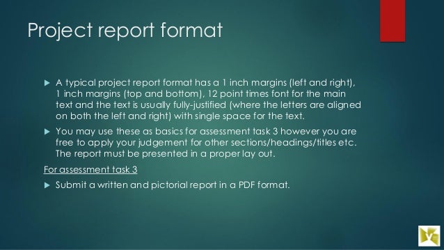 lecture 5 writing a project report typical report format