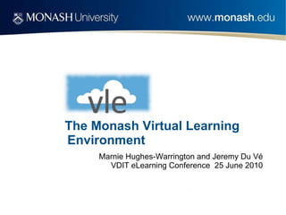 The Monash Virtual Learning Environment ,[object Object]
