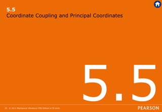 © 2011 Mechanical Vibrations Fifth Edition in SI Units
35
5.5
Coordinate Coupling and Principal Coordinates
 