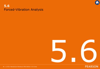© 2011 Mechanical Vibrations Fifth Edition in SI Units
46
5.6
Forced-Vibration Analysis
 