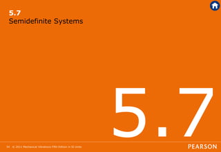 © 2011 Mechanical Vibrations Fifth Edition in SI Units
54
5.7
Semidefinite Systems
 