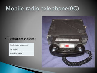 • Prestations incluses :
Appels vocaux uniquement
Pas de SMS
Pas d'Internet
 