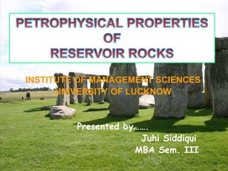INSTITUTE OF MANAGEMENT SCIENCES
UNIVERSITY OF LUCKNOW
Presented by…….
Juhi Siddiqui
MBA Sem. III
 